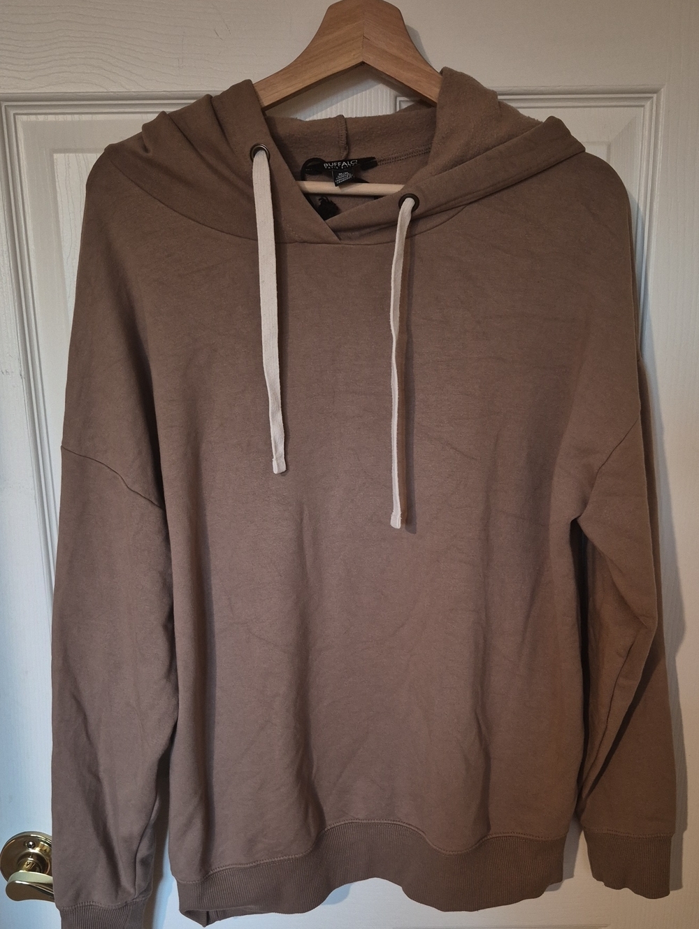 Buffalo David Bitton Marbled Cafe Latte Viscose Hoodie M NWOT